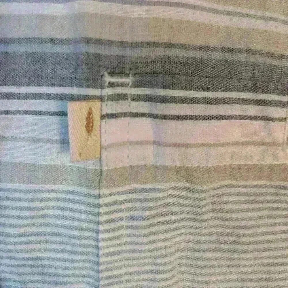 Bob Timberlake men's medium short sleeve button down shirt striped 100%cotton - Picture 3 of 5